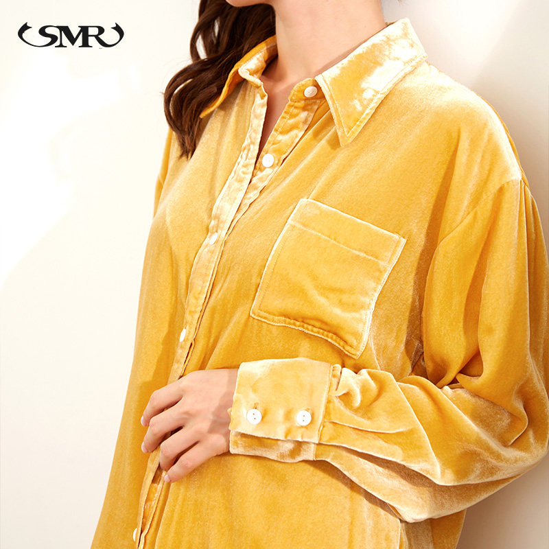 真丝春秋长袖金丝绒可外穿丝绒睡衣 珊目尔睡衣/家居服套装