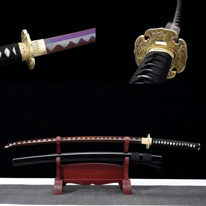 海贼王索隆三刀金属武器黑刀秋水鬼彻和道一文字阎魔锰钢未开刃 南匠玩具专店