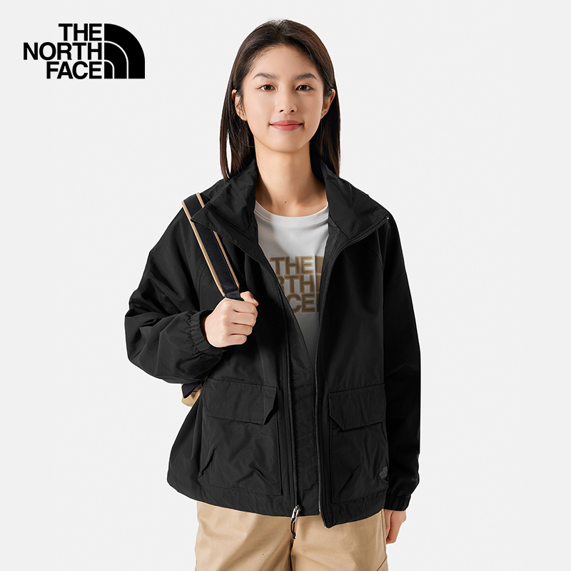 TheNorthFace北面防风夹克女2024春夏新款户外休闲冲锋衣外套87W9 - 图1