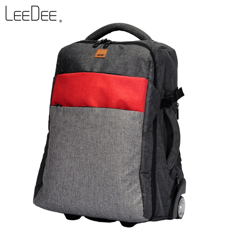 休闲大容量多功能拉杆电脑行李箱 leedee旅行箱