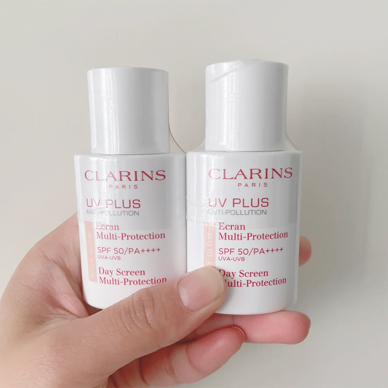 Clarins/娇韵诗老版抗污染清透美白隔离防晒霜30ML润粉色国柜正品-图0