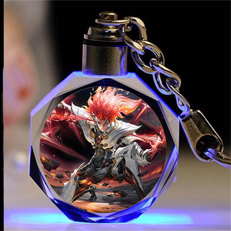 王者荣耀水晶王者荣耀水晶挂件钥匙扣闺蜜定制韩信街头霸王明世隐夜落电台男女