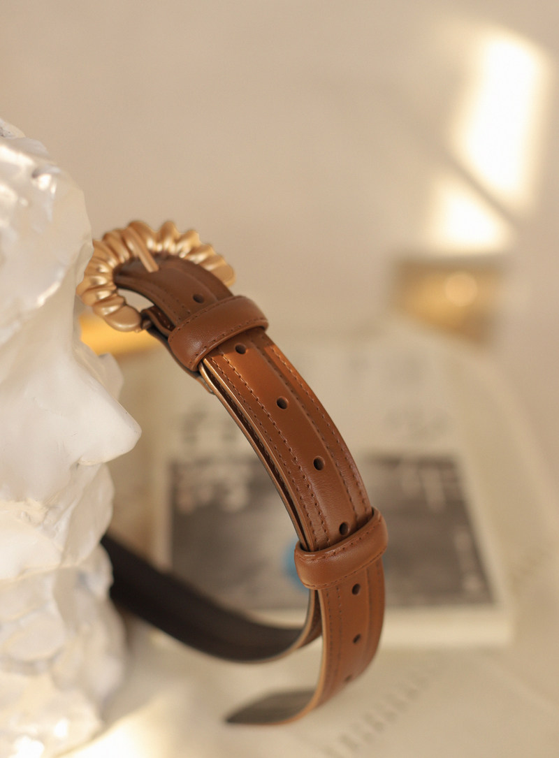 BluebluesSky法式牛角包真皮腰带 头层牛皮复古百搭大衣童趣皮带,淘宝优惠券,粉丝福利购,淘宝优惠卷