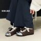 Retro genuine leather inner height-increasing moral training shoes 2025 summer new versatile lace-up round-toe casual sports shoes single shoe trend