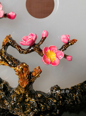 退休纪念品珐琅彩玉石平安扣定制