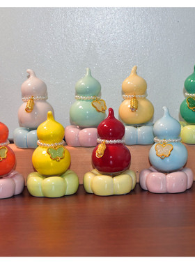 2026年新款网红热销时来运转福禄景区地摊创意旋转小葫芦陶瓷摆件