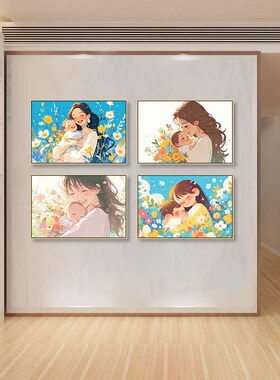 母婴室墙面装饰画月子中