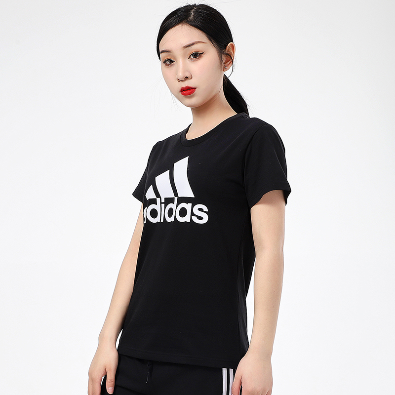 Adidas阿迪达斯女装短袖新款休闲训练跑步运动T恤GL0722 - 图0