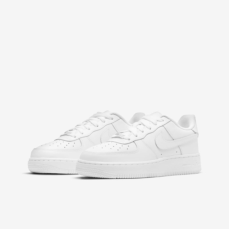 Nike耐克女大童鞋AIR FORCE 1空军一号纯白运动鞋板鞋DH2920