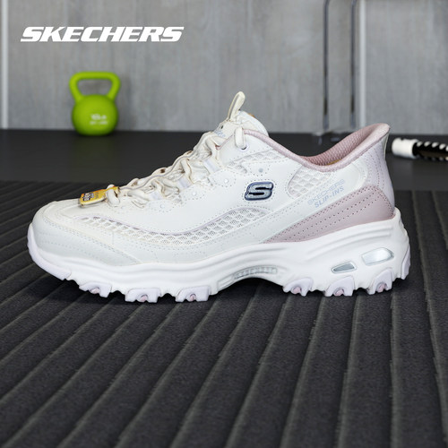 Skechers斯凯奇女士闪穿鞋休闲熊猫鞋厚底增高透气运动鞋 150868 - 图0