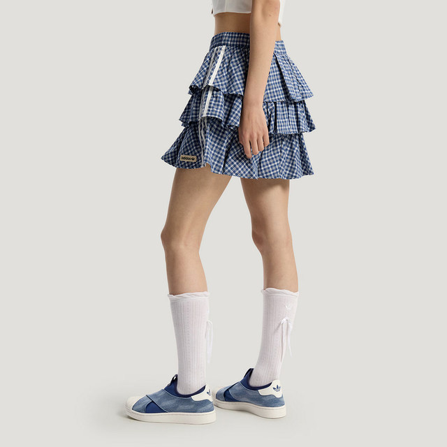 Adidas Adidas clover pleated cake skirt summer ຂອງແມ່ຍິງ KU9398