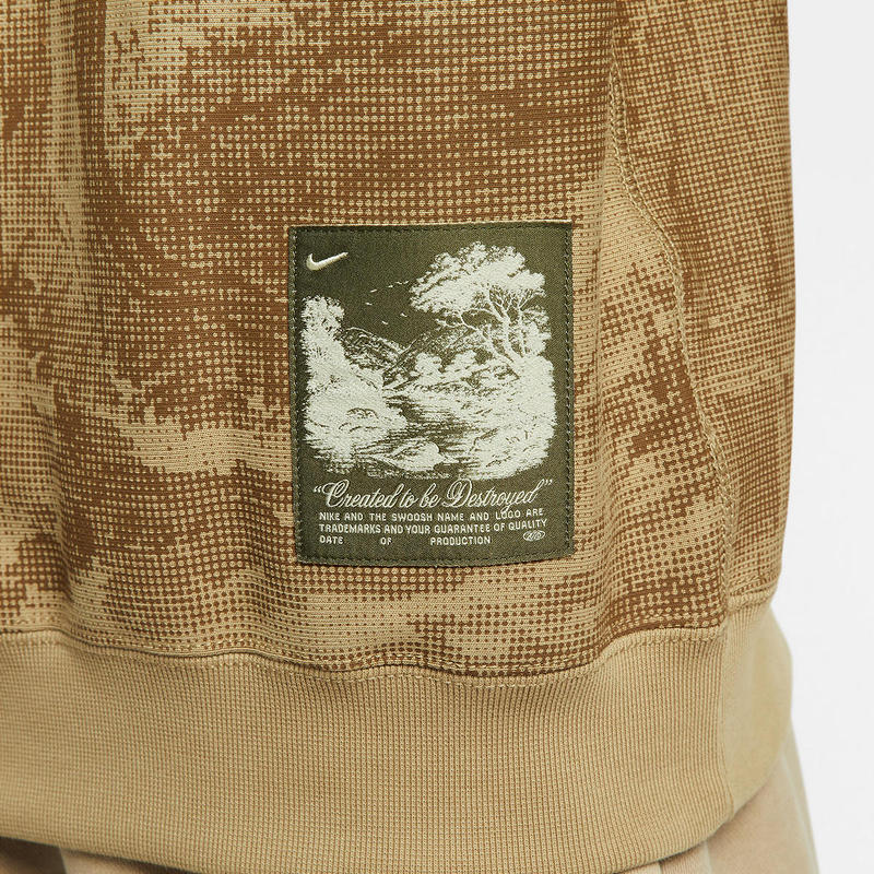 【自营】Nike耐克男子加绒圆领上衣印花运动卫衣套头衫HV4119-297 - 图2