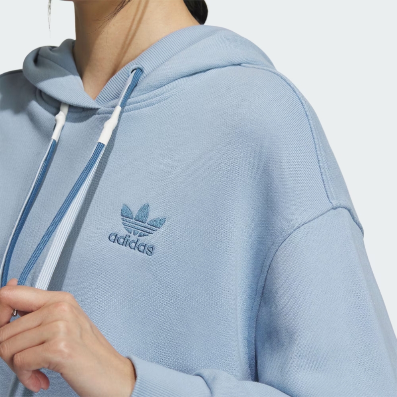 【自营】ADIDAS阿迪达斯三叶草冬季女士运动连帽卫衣套头衫IW9415