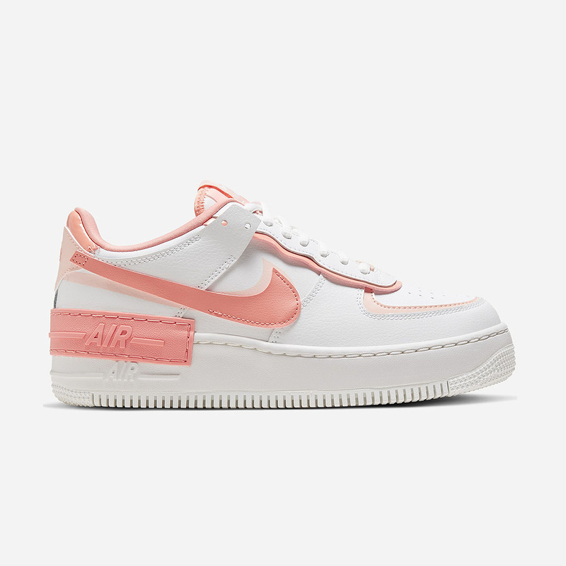 Nike耐克女鞋AIR FORCE 1空军一号AF1粉白解构厚底板鞋CJ1641-101-图0