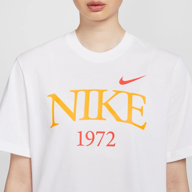 NIKE耐克短袖女夏季新款休闲运动1972印花白色纯棉T恤FQ6601-101-图2