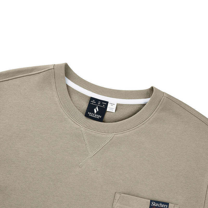 Skechers斯凯奇男士秋季圆领休闲针织长袖T恤衫 L324M021/01NC,淘宝优惠券,粉丝福利购,淘宝优惠卷