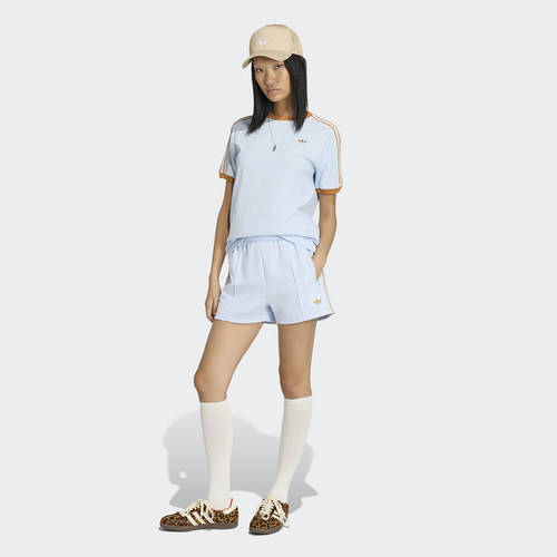 adidas阿迪达斯三叶草亲肤透气三分开夏女拉链口袋针织短裤KY3166 - 图1