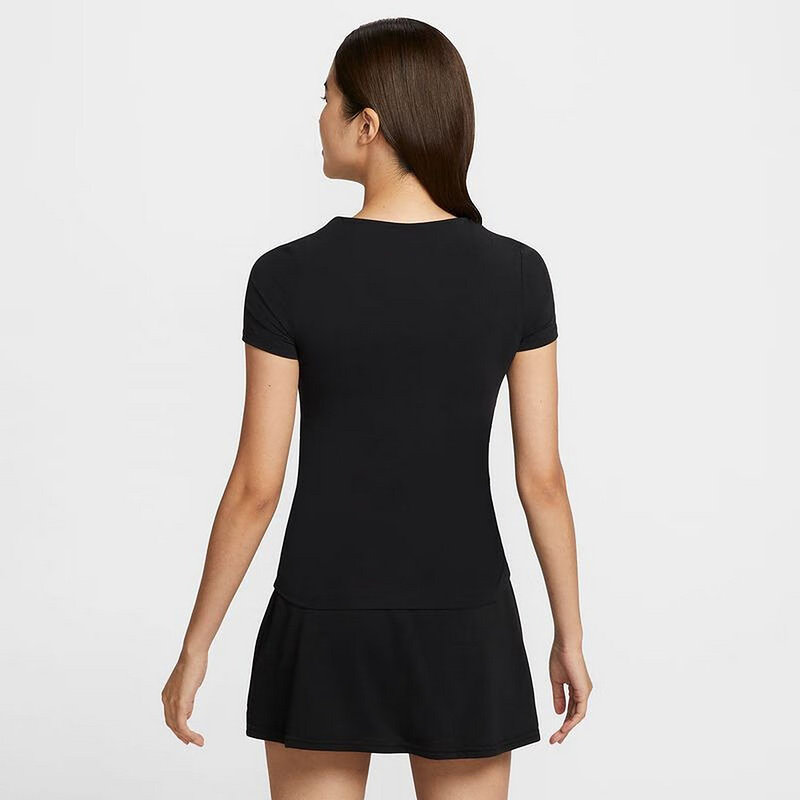 Nike耐克女子夏新款休闲修身透气刺绣小勾短袖运动T恤 HV2402-010,淘宝优惠券,粉丝福利购,淘宝优惠卷