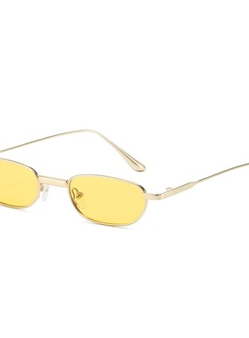 日系超轻细边框方形墨镜金属小框防紫外线开车复古遮阳太阳眼镜潮