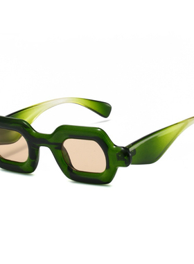 小框厚边嘻哈搞怪凹造型墨镜女潮