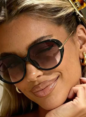 2026新款时尚复古飞行员风墨镜女网红街拍大框显脸小太阳镜UV400