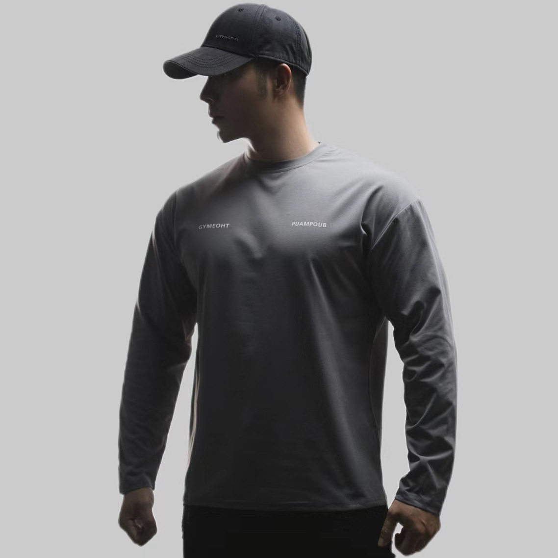 美式运动长袖男T恤休闲圆领宽松打底衫速干弹力跑步训练健身衣服,淘宝优惠券,粉丝福利购,淘宝优惠卷