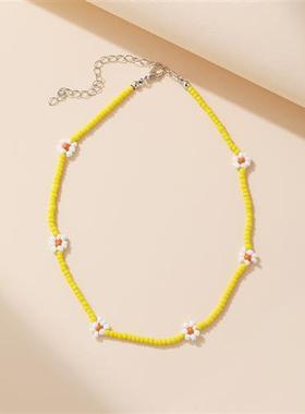 ethnic style rice bead necklace bohemia girl choker Bracelet