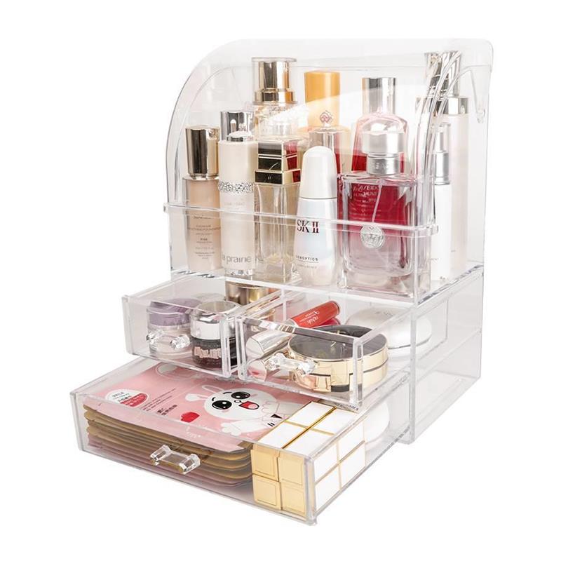 Portable Transparent Makeup Organizer Storage Box Acrylic Ma - 图3