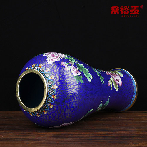 景泰蓝花瓶铜胎掐丝珐琅鸳鸯摆件北京特色工艺品结婚礼品纪念品 - 图2