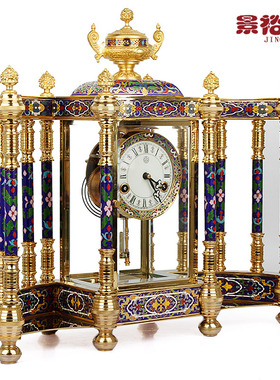 景泰蓝座钟家居摆件工艺品礼品