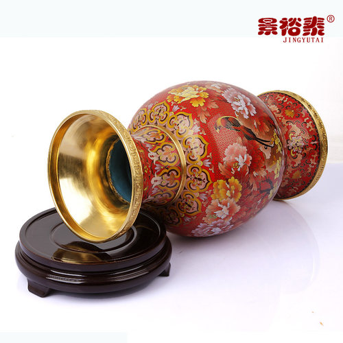 15寸景泰蓝花瓶铜胎珐琅乔迁书房家居外事商务摆件工艺品收藏礼品 - 图1