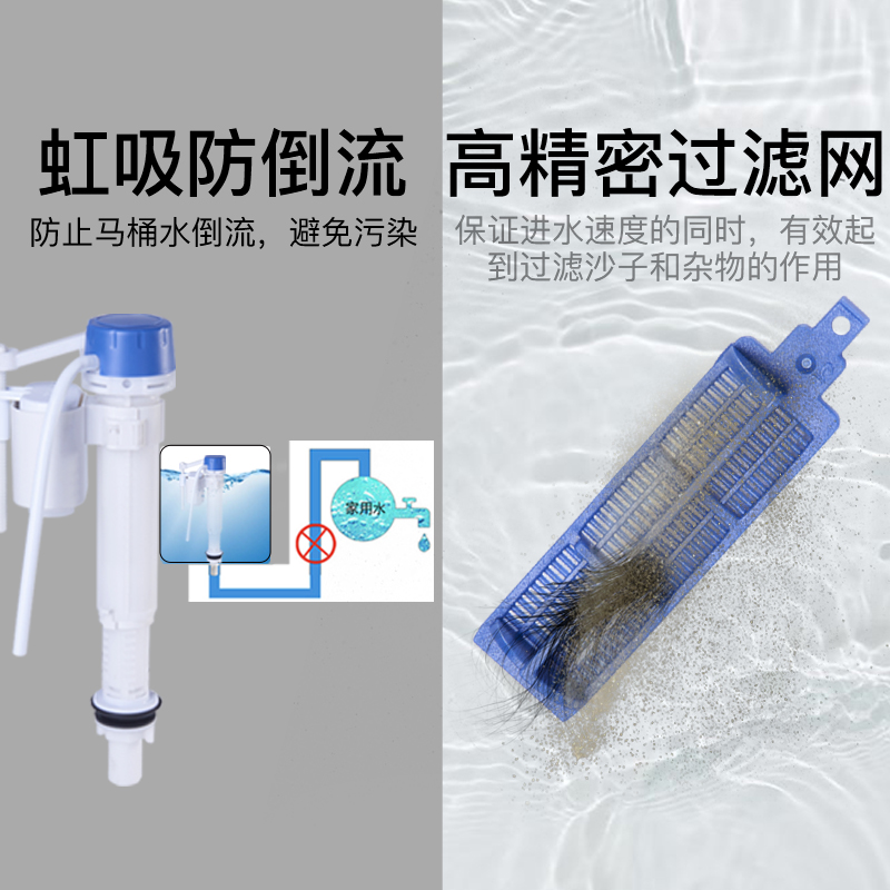 潜水艇马桶水箱配件进水阀上水抽水冲排水老式坐便器按钮全套通用 - 图2