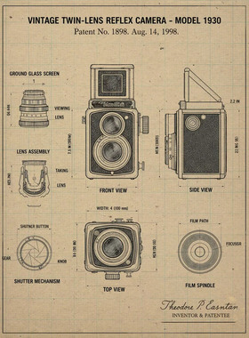 照相机胶卷复古怀旧美式VINTAGE中古风拍照相机CAMERA摄影老相机