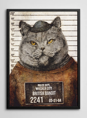 装饰画插画可爱猫咪猫咪