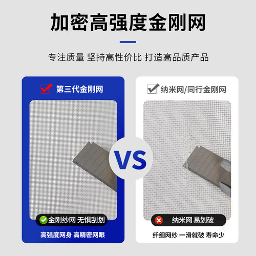 魔术贴隐形防蚊纱窗网自装型定制家用自粘式窗户简易沙窗帘免打孔 - 图0