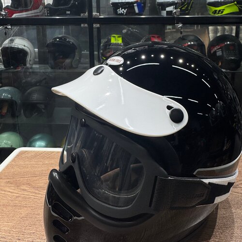 bornfree复古头盔三扣可调节鸭舌moto3小盔体3/4半盔全盔遮阳帽檐 - 图3