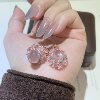 Starlight pink quartz ring and pendant set is a luxurious gift for your girlfriend