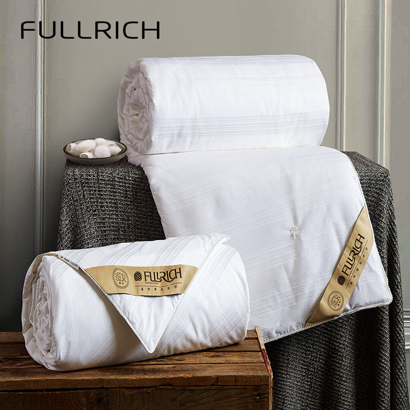 富丽真金桑蚕丝长丝绵纯棉四季被子 富丽真金家居蚕丝被