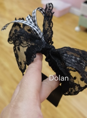 Dolan饰品气质蕾丝刺绣丝巾发带绑发飘带超仙少女丝带头巾甜美