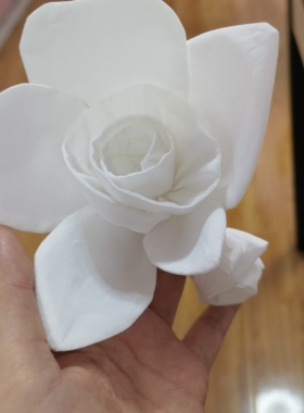 Dolan韩国进口立体花朵纯手工条纹玫瑰花小肠发圈发绳发饰发夹