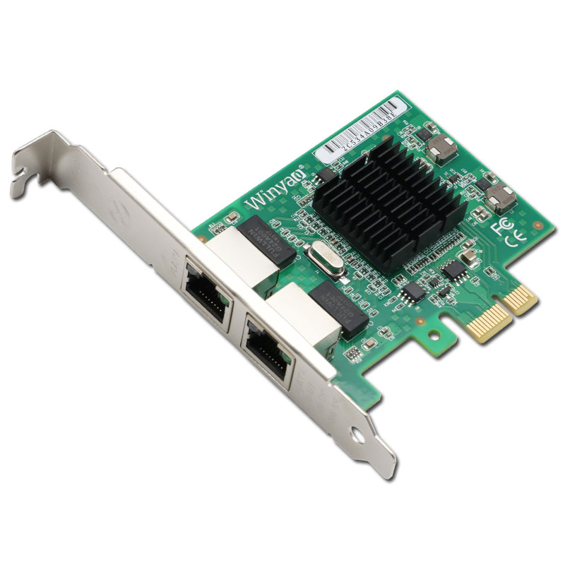 Winyao E576T2 PCI-E台式机双口千兆网卡intel 82576 E1G42ET  Ethercat (twincat 3)主站网卡 - 图2