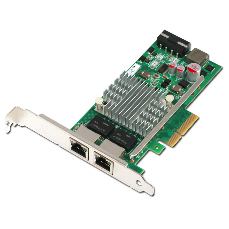 Winyao WYI350T2-POE PCI-E 工业双口千兆POE网卡 I350-T2 - 图1