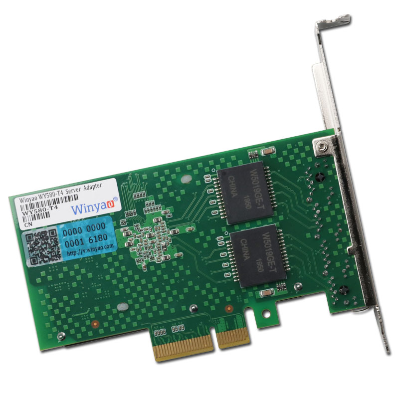 Winyao WY580-T4 PCIe X4服务器四口千兆网卡intel82580汇聚软路由I340T4 - 图3