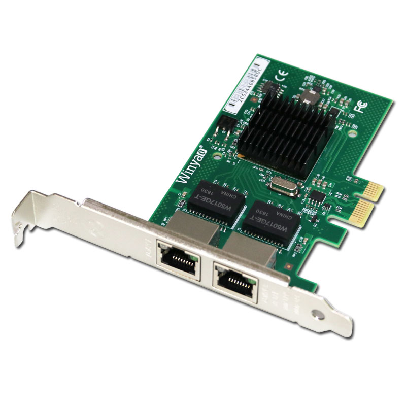 Winyao E5709T PCI-e X1台式机BCM5709 TOE双口千兆网卡兼容82576 - 图2