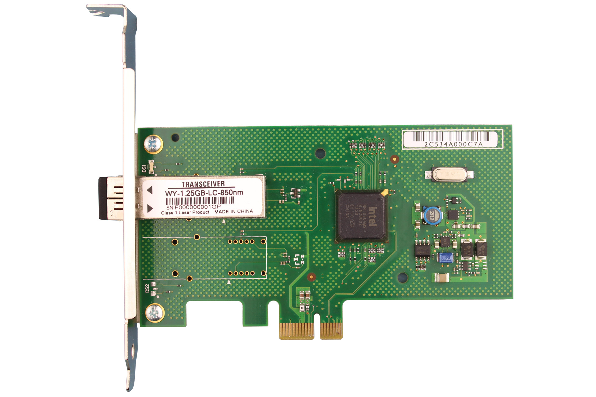 Winyao WYI350F PCI-E X1单口千兆台式机光纤网卡intel I350 多模 - 图0