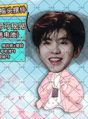 蔡徐坤摇头摆件趣味摆件头部自动摇摆定制摆件电动摆件抖音diy