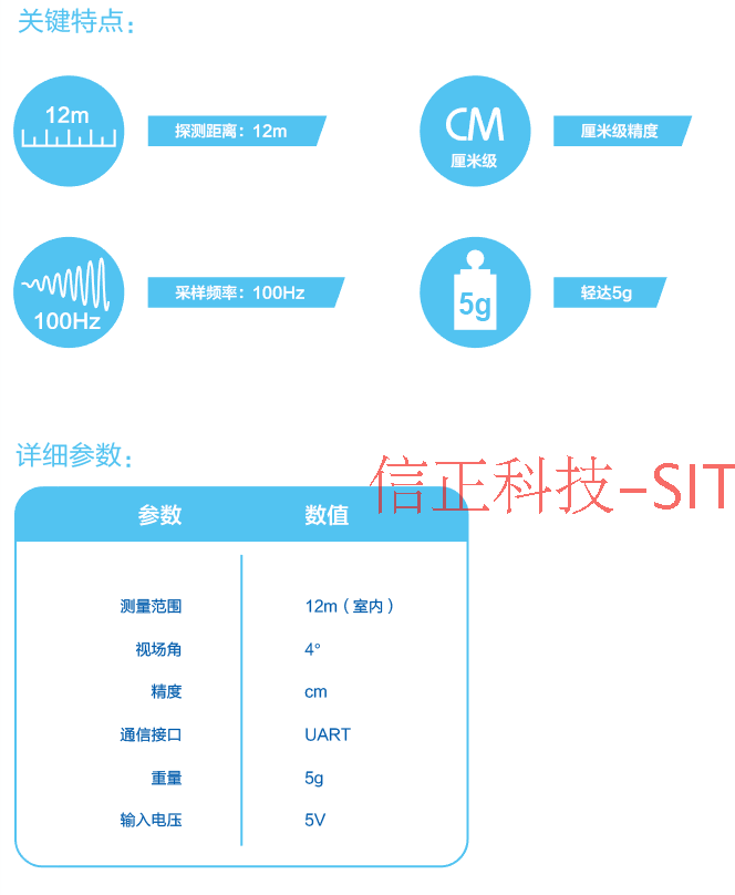 北醒光子激光雷达TFmini微型单点激光测距模组避障模块智能车竞赛