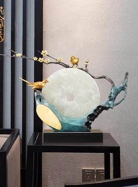 黄铜花好月圆摆件工艺品