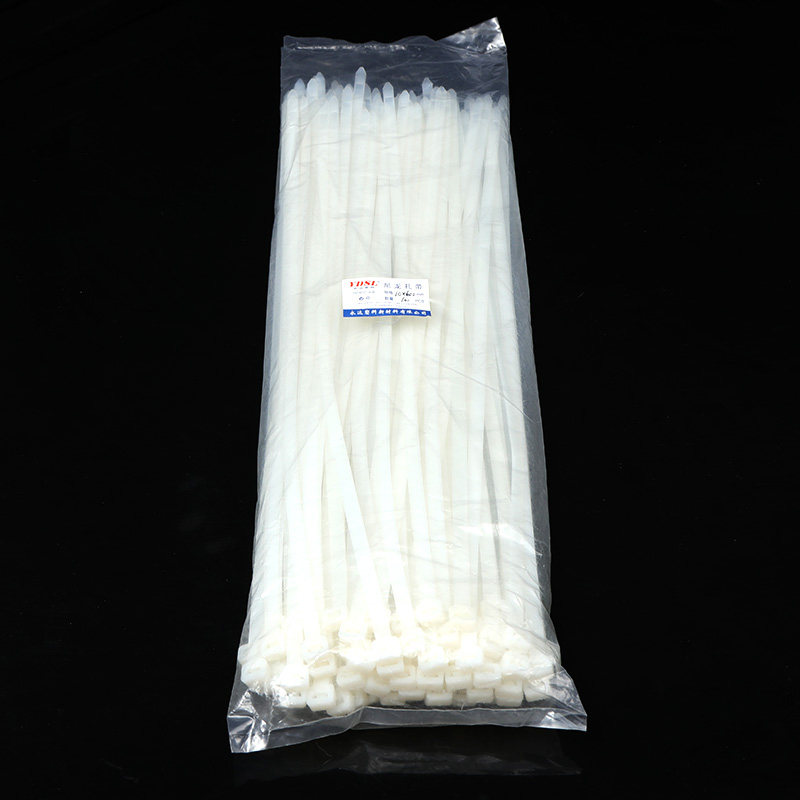 永达扎带 10*600mm尼龙自锁式塑料扎带100条束线捆绑带白黑色_虎窝淘
