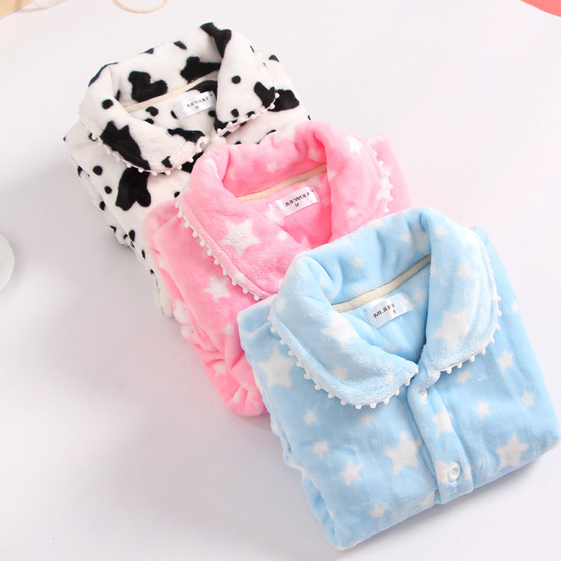 女上衣单件秋冬加绒珊瑚绒睡衣 精彩身段睡衣上装